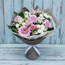 Букет цветов из:  Герберы, Альстромерии и Хризантемы #REPLACE_PRED# Никитовке