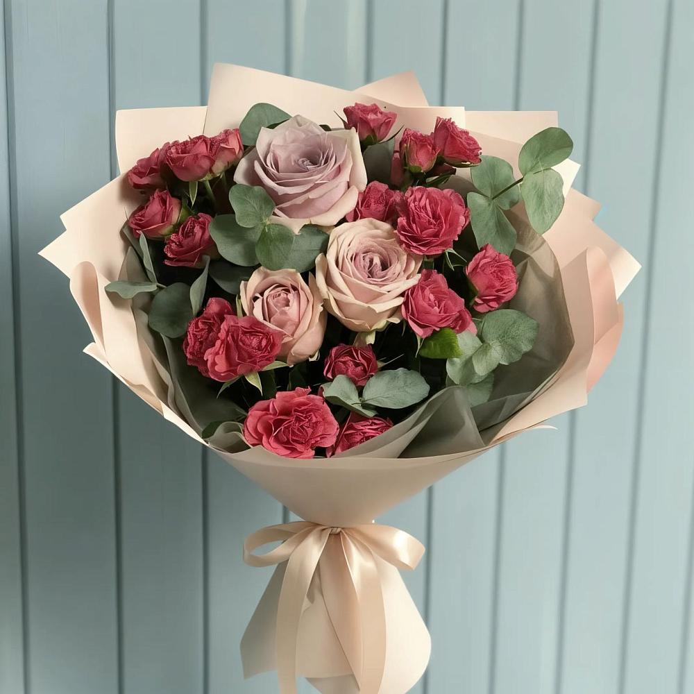 Букет цветов из: Гвоздики и Розы в Никитовке