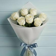 Букет 7 Белых роз Эдлесс Лав в Никитовке