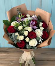 Букет цветов из:  Розы и Альстромерии в Никитовке