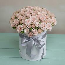 Цветочная композиция из Розы в шляпной коробке в Никитовке