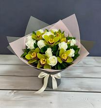 Букет цветов из:  Орхидеи и Розы в Никитовке