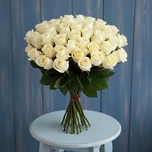Букет 51 Белая роза Эдлесс Лав в Никитовке