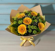 Букет цветов из:  Герберы и Хризантемы в Никитовке