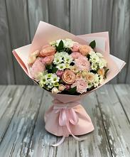 Букет цветов из:  Гвоздики, Розы и Хризантемы в Никитовке
