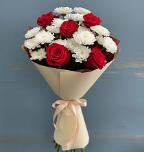 Букет цветов из:  Розы и Хризантемы в Никитовке