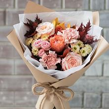 Букет цветов из:  Гвоздики, Хризантемы и Розы в Никитовке