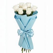 Букет 7 белых роз Проуд в Никитовке