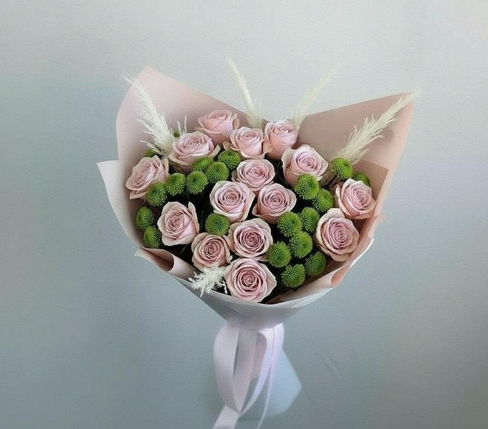 Букет цветов из: Розы и Хризантемы в Никитовке