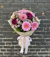 Букет цветов из:  Герберы и Хризантемы в Никитовке