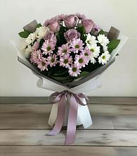 Букет цветов из:  Хризантемы и Розы в Никитовке