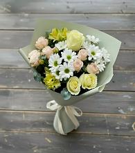 Букет цветов из:  Альстромерии, Розы и Хризантемы в Никитовке