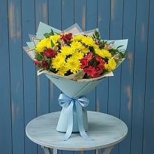 Букет цветов из:  Альстромерии и Хризантемы в Никитовке